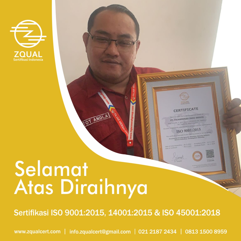 Ceremony PT Fajarmerah Indo Servis By Zqual Certification