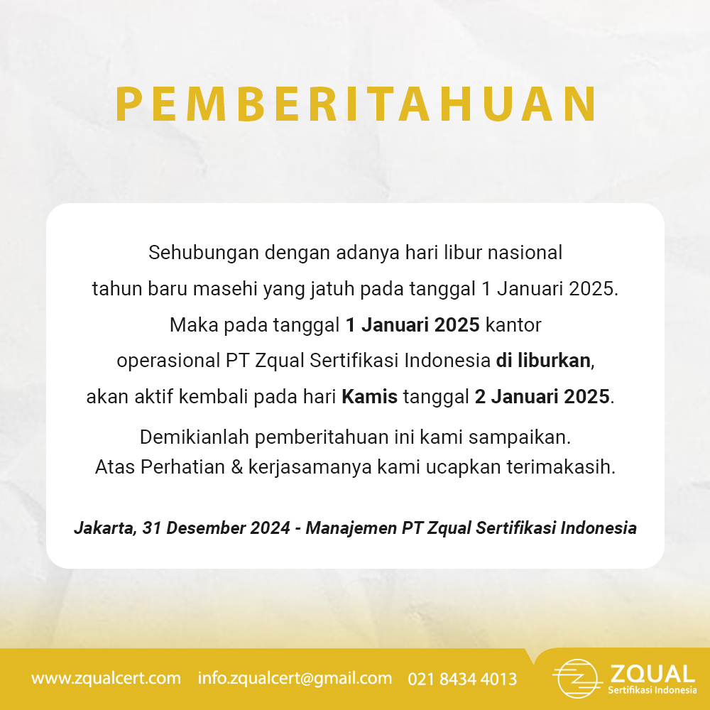 PENGUMUMAN Zqual Tahun baru